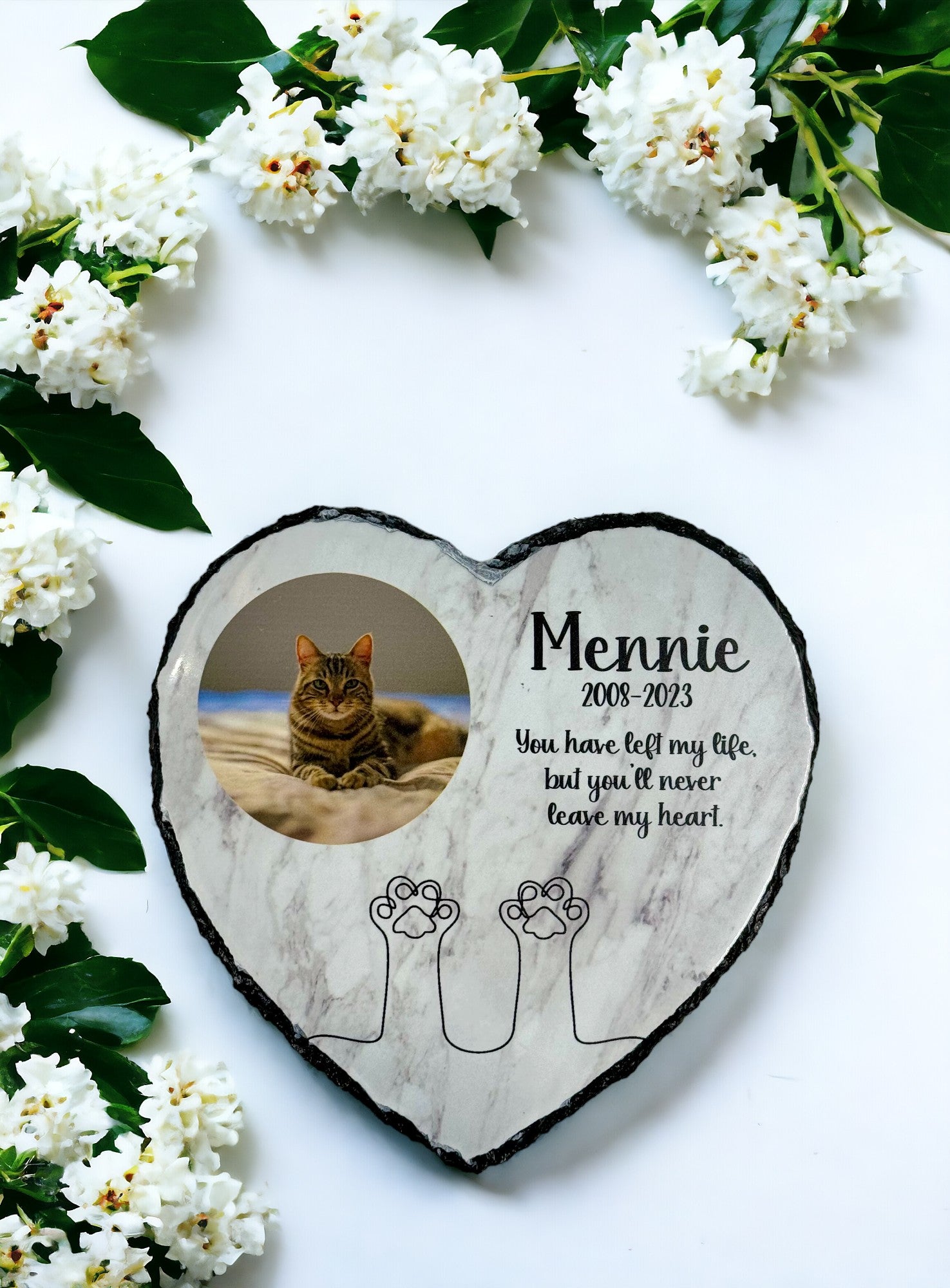 Personalized Memorial Pet Stone Heart