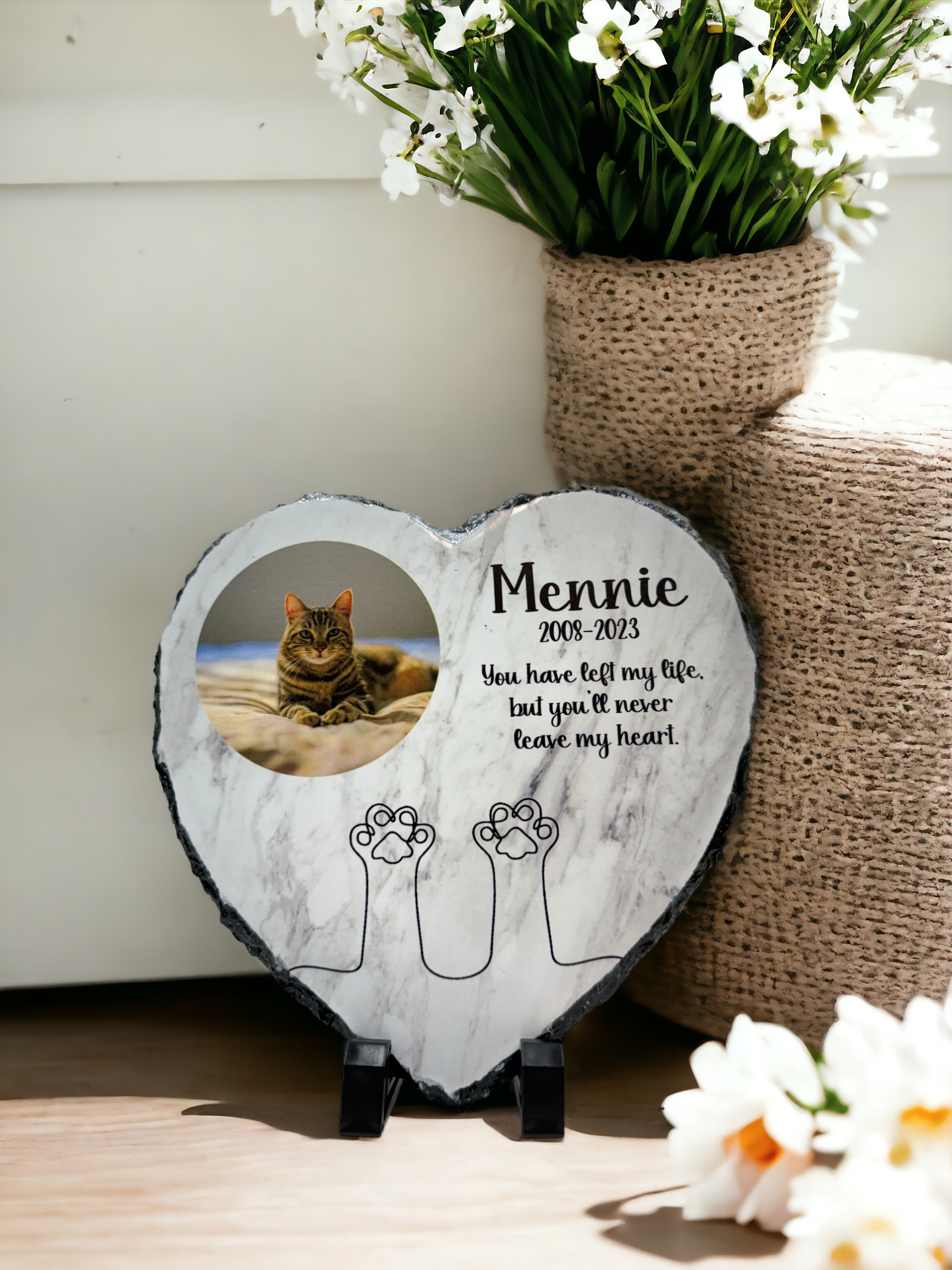 Personalized Memorial Pet Stone Heart