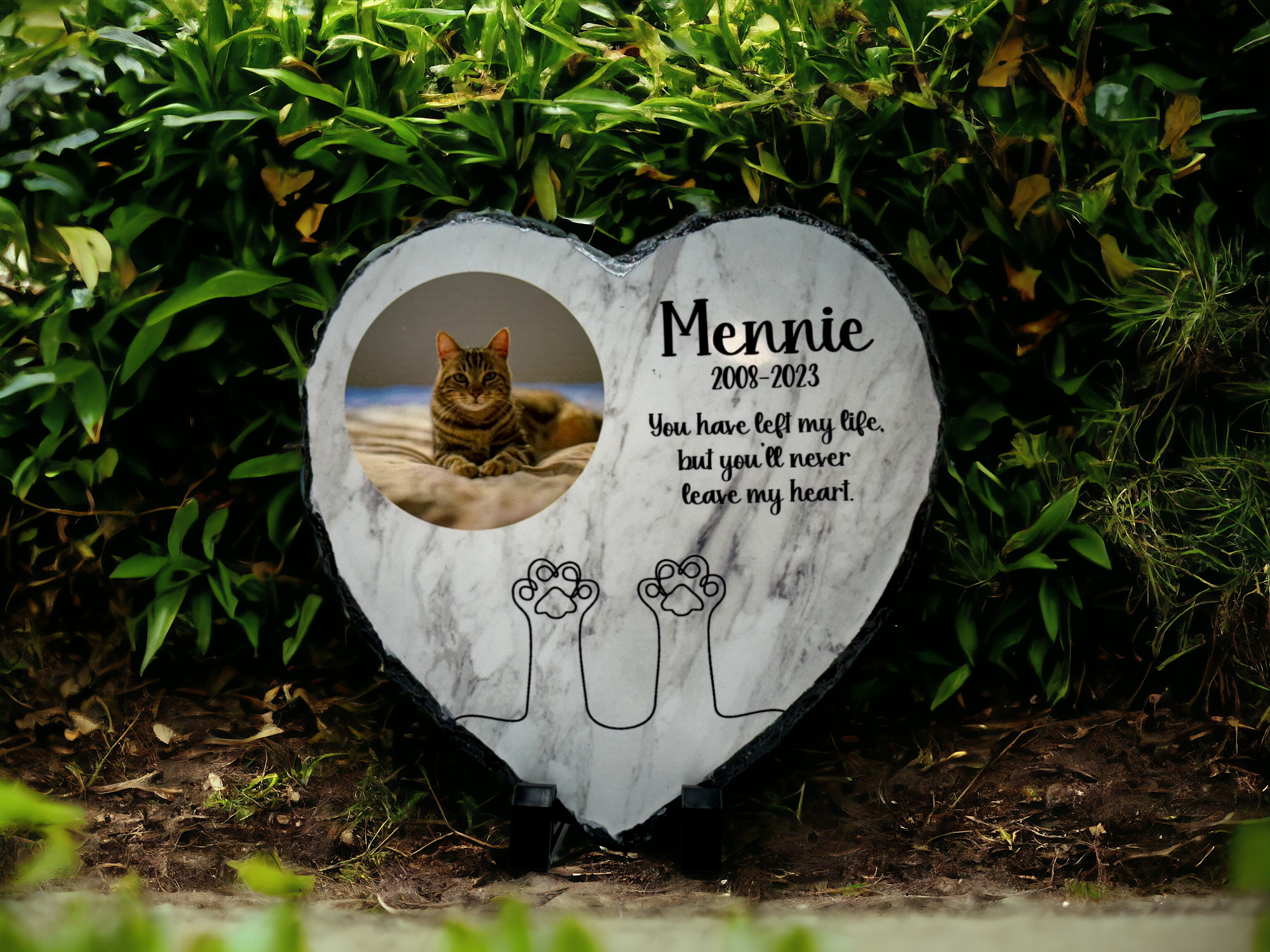 Personalized Memorial Pet Stone Heart