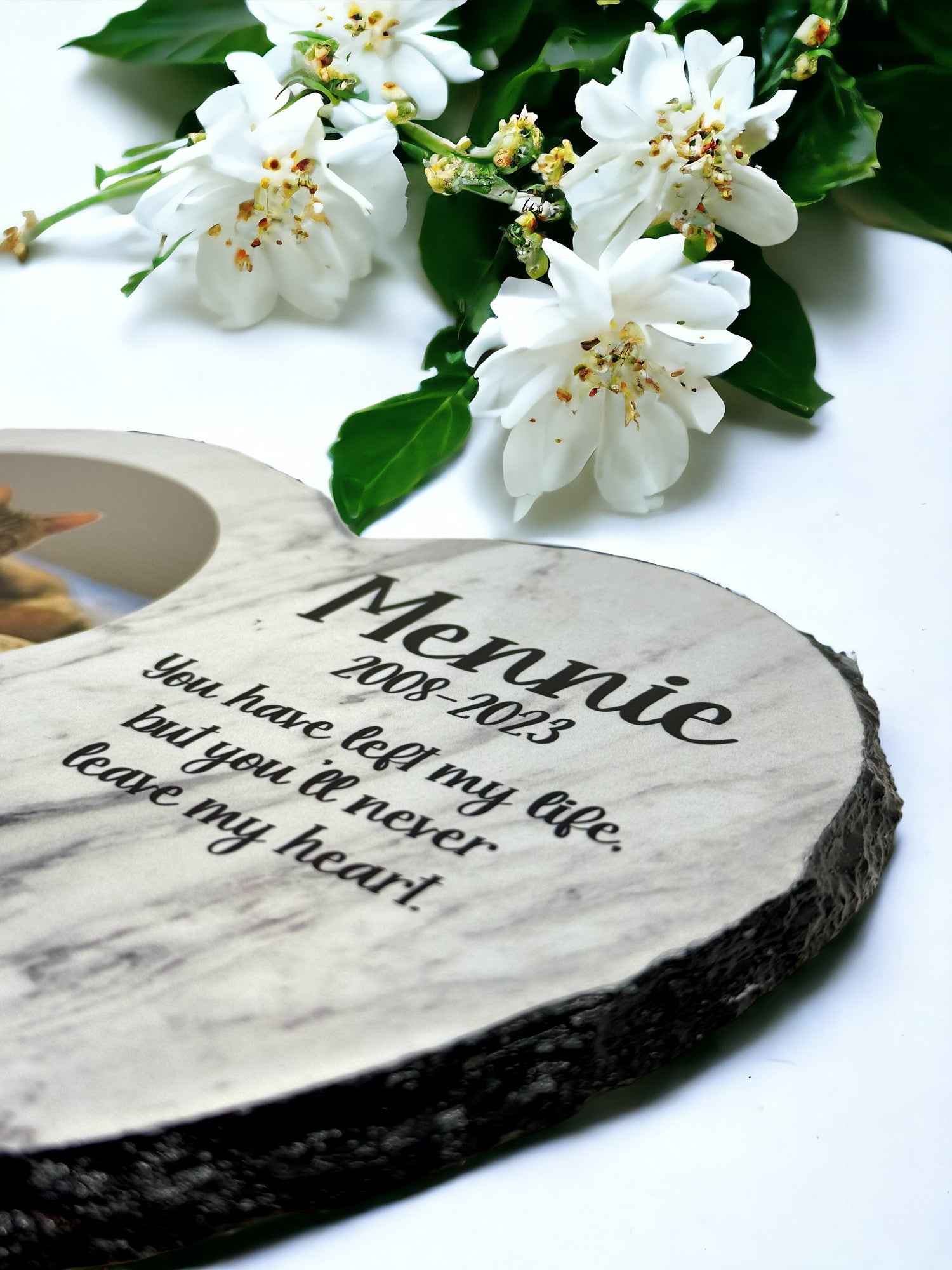 Personalized Memorial Pet Stone Heart